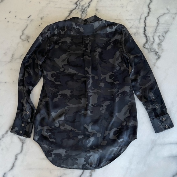 Equipment Camouflage Print Silk Blouse - Picture 11 of 14